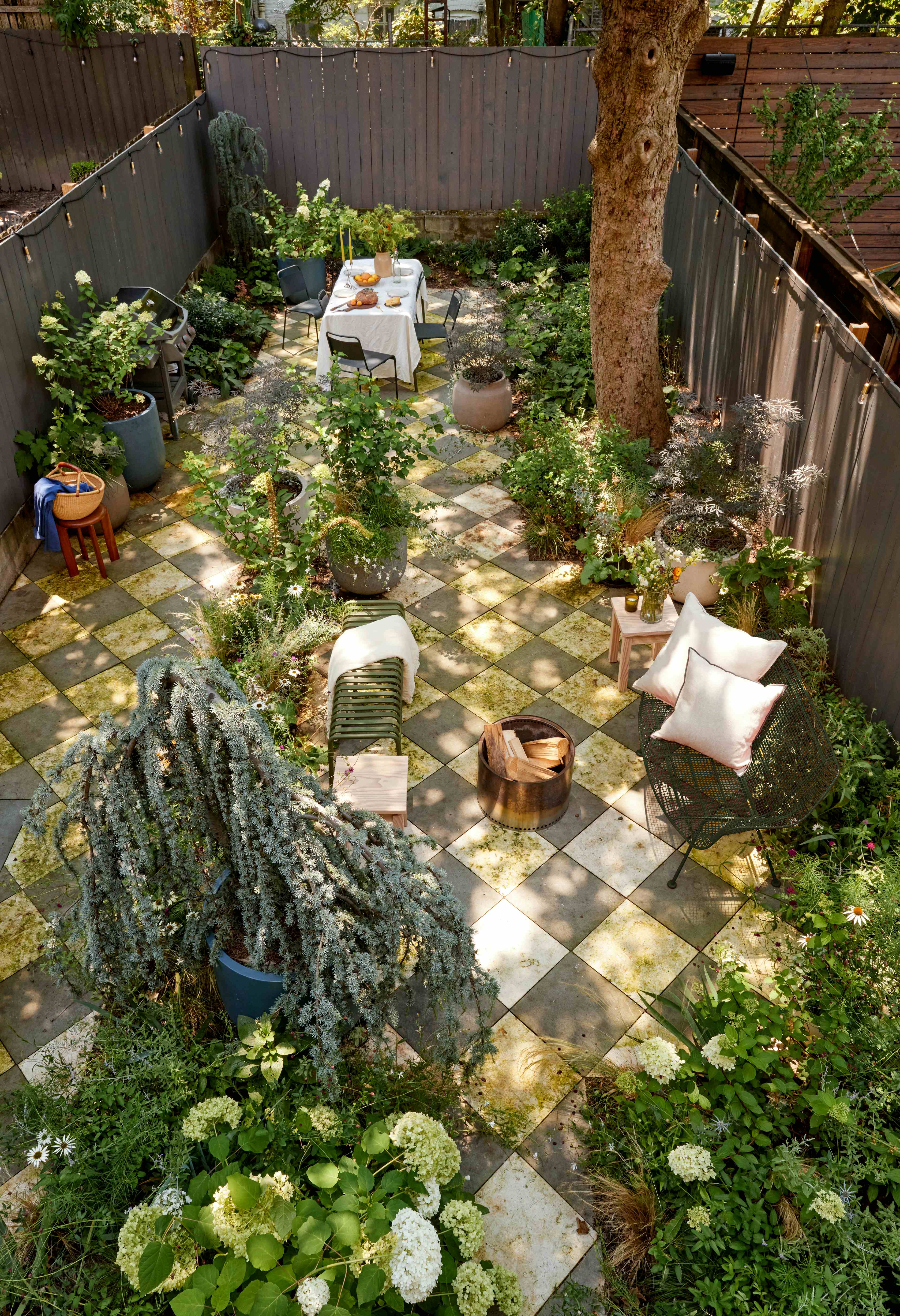 Landscape design of backyard garden by Nishiel Patel in Brooklyn